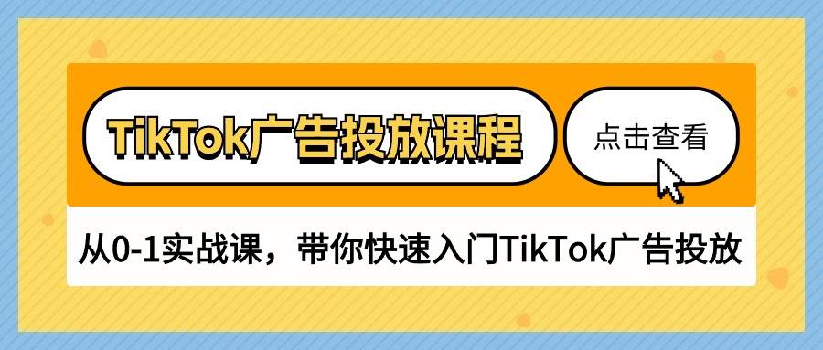 （10731期）TikTok广告投放课程，从0-1实战课，带你快速入门TikTok广告投放（30节课）-赛德副业库