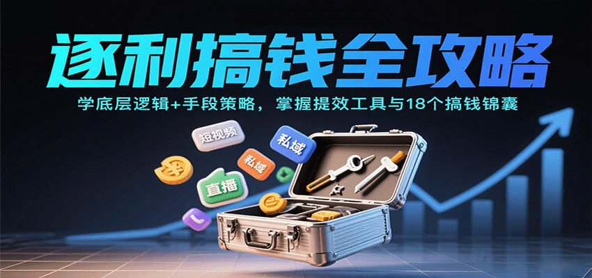逐利搞钱全攻略:学底层逻辑+手段策略,掌握提效工具与18个搞钱锦囊-赛德副业库