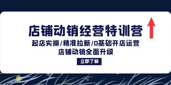 （12794期）店铺动销经营特训营：起店实操/精准拉新/0基础开店运营/店铺动销全面升级-赛德副业库