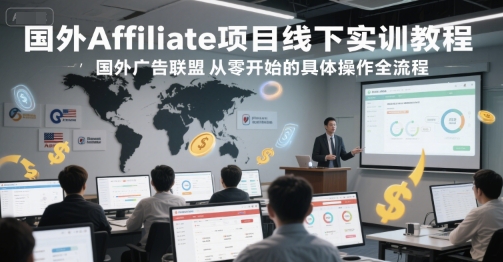 国外Affiliate项目线下实训教程，国外广告联盟从零开始的具体操作全流程-赛德副业库