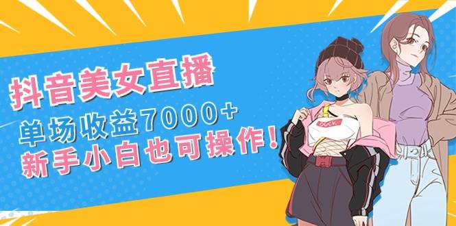 （8800期）抖音美女直播，单场收益7000+,新手小白也可操作-赛德副业库