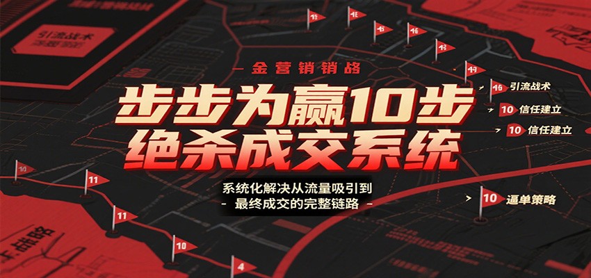 步步为赢10步绝杀成交系统，系统化解决从流量吸引到最终成交的完整链路-赛德副业库