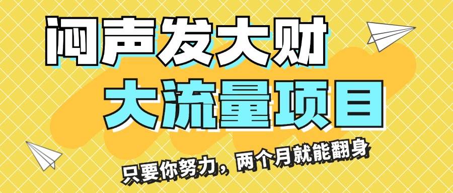 （11688期）闷声发大财，大流量项目，月收益过3万，只要你努力，两个月就能翻身-赛德副业库