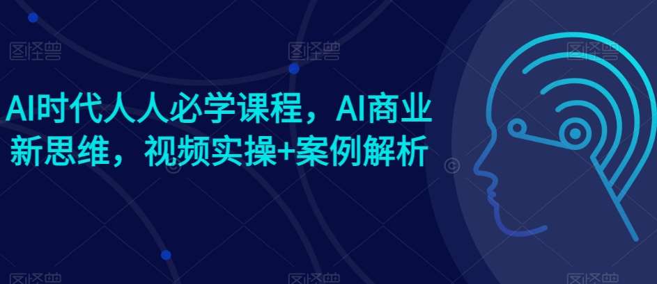 AI时代人人必学课程,AI商业新思维,视频实操+案例解析【赠AI商业爆款案例】-赛德副业库
