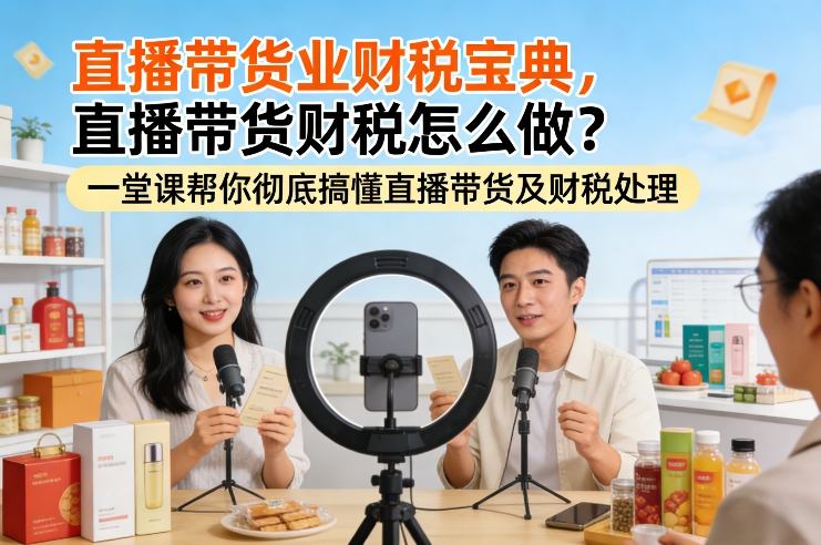 直播带货业财税宝典,直播带货财税怎么做?一堂课帮你彻底搞懂直播带货及财税处理-赛德副业库