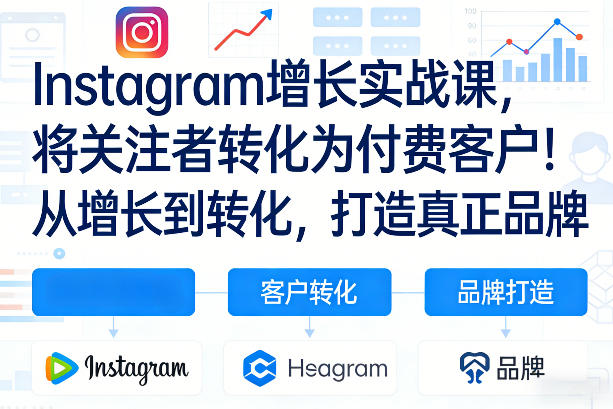 Instagram增长实战课,将关注者转化为付费客户!从增长到转化,打造真正品牌(双语字幕)-赛德副业库