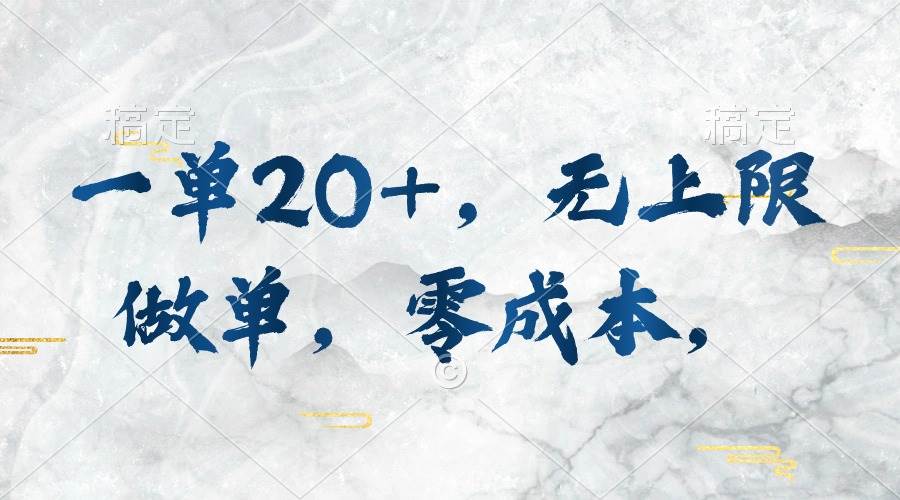 (10455期)一单20+,无上限做单,零成本,执行就有收入-赛德副业库