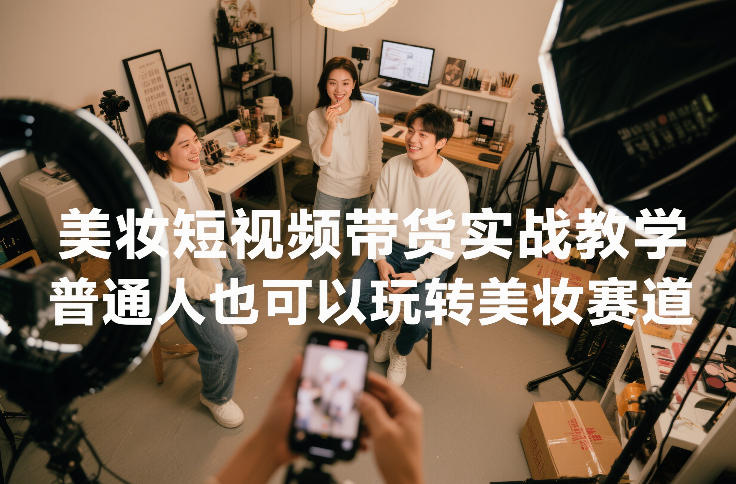 美妆短视频带货实战教学，普通人也可以玩转美妆赛道-赛德副业库