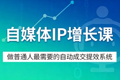 自媒体IP增长课,做普通人最需要的自动成交提效系统-赛德副业库