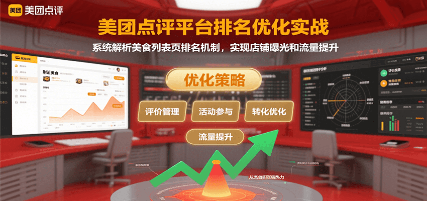 美团点评平台排名优化实战,系统解析美食列表页排名机制,实现店铺曝光和流量提升-赛德副业库