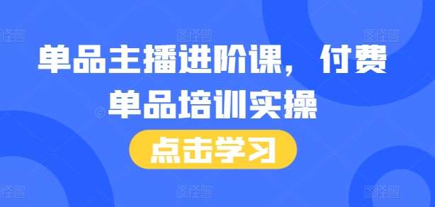 单品主播进阶课，付费单品培训实操，46节完整+话术本-赛德副业库