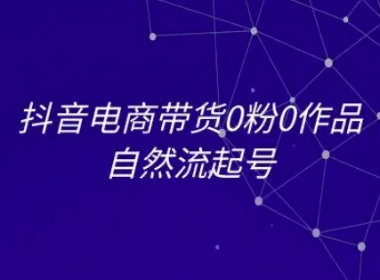 抖音电商带货0粉0作品自然流起号,抖音电商教程-赛德副业库