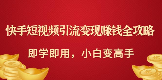 快手短视频引流变现赚钱全攻略：即学即用，小白变高手（价值980元）-赛德副业库