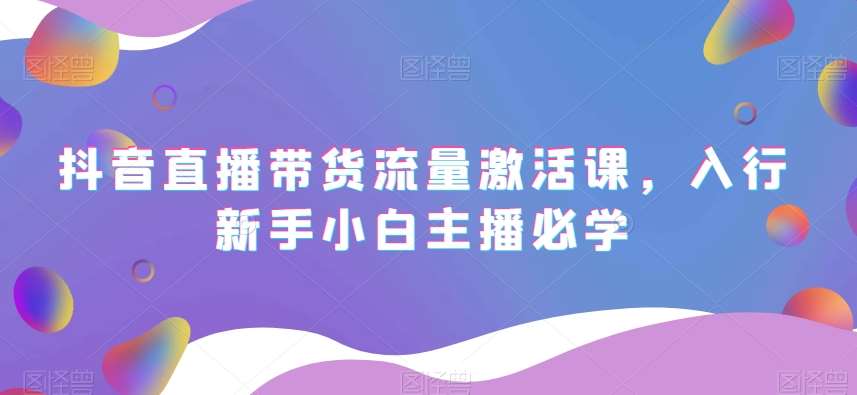 抖音直播带货流量激活课，入行新手小白主播必学-赛德副业库