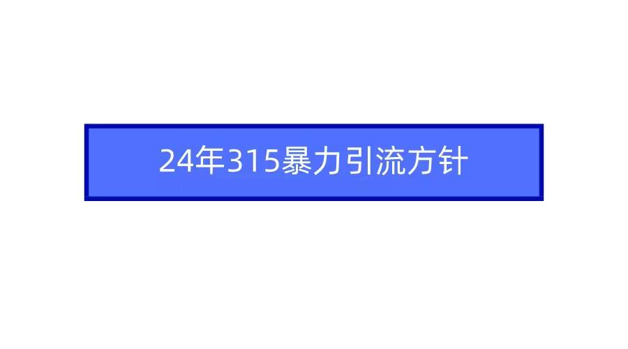 2024年自媒体爆款视频制作，快速涨粉暴力引流方针！-赛德副业库