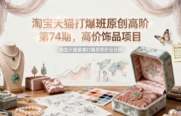 淘宝天猫打爆班原创高阶第74期,高价饰品项目-赛德副业库