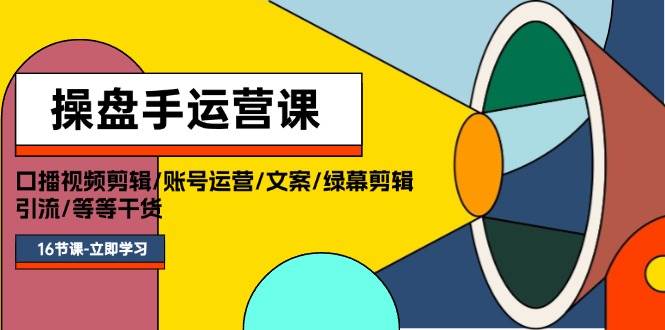 （11803期）操盘手运营课程：口播视频剪辑/账号运营/文案/绿幕剪辑/引流/干货/16节-赛德副业库