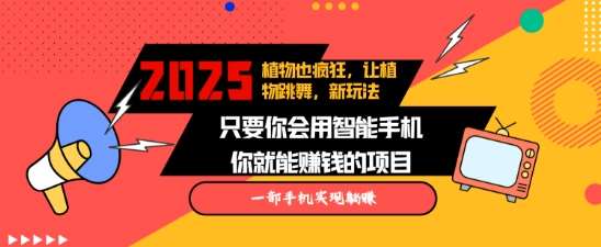 2025蓝海新玩法植物也疯狂，跳舞的植物视频有流量涨粉快，多平台去发布，轻松月入过W-赛德副业库