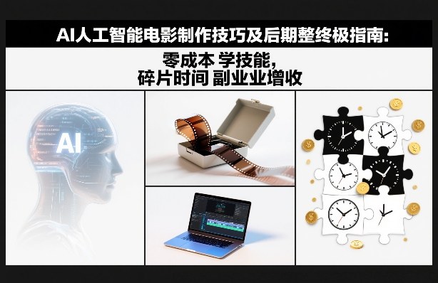AI人工智能电影制作技巧及后期完整终极指南:零成本学技能,碎片时间副业增收-赛德副业库