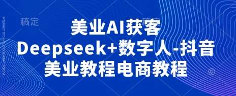 美业AI获客Deepseek+数字人-抖音美业教程电商教程-赛德副业库