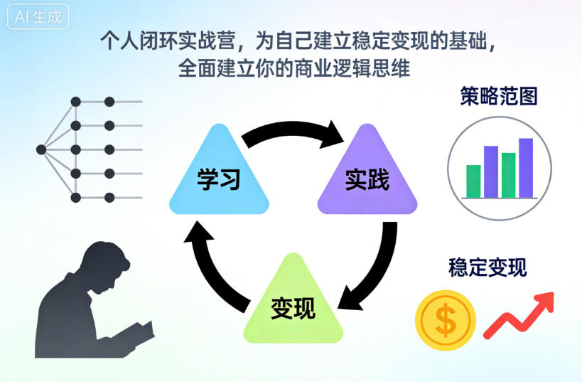 个人闭环实战营,为自己建立稳定变现的基础,全面建立你的商业逻辑思维-赛德副业库