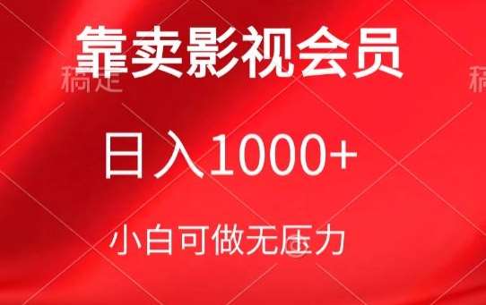 靠卖影视会员，日入1000+，落地保姆级教程，新手可学【揭秘】-赛德副业库