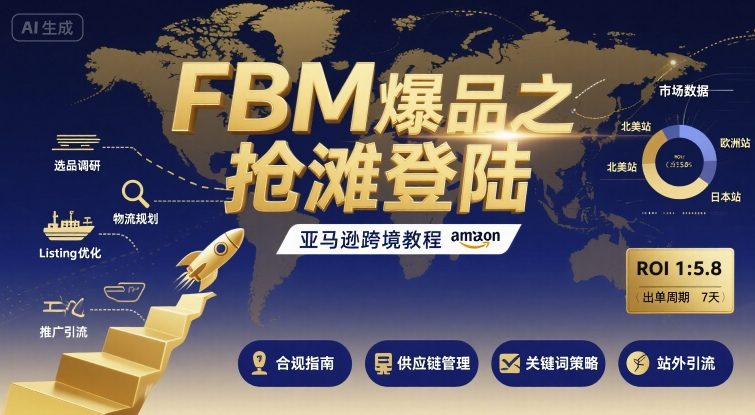 FBM爆品之抢滩登陆-亚马逊跨境教程-赛德副业库