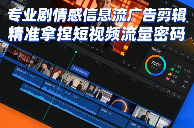 专业剧情感信息流广告剪辑，精准拿捏短视频流量密码-赛德副业库