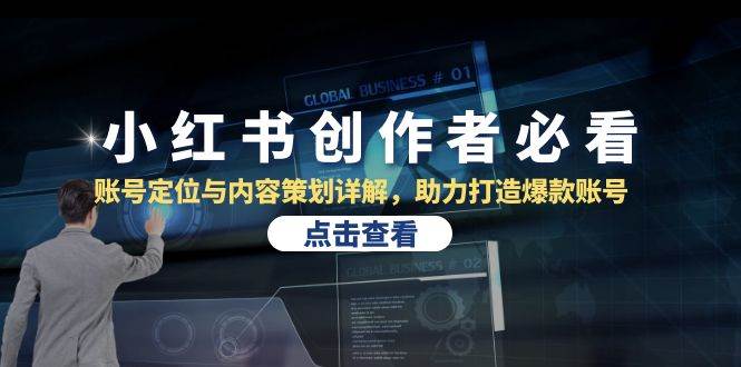 小红书创作者必看：账号定位与内容策划详解，助力打造爆款账号-赛德副业库