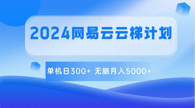 2024网易云云梯计划 单机日300+ 无脑月入5000+-赛德副业库