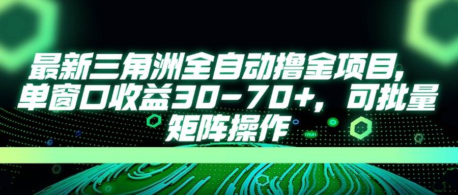 （14191期）最新三角洲全自动撸金项目，单窗口收益30-70+，可批量矩阵操作-赛德副业库