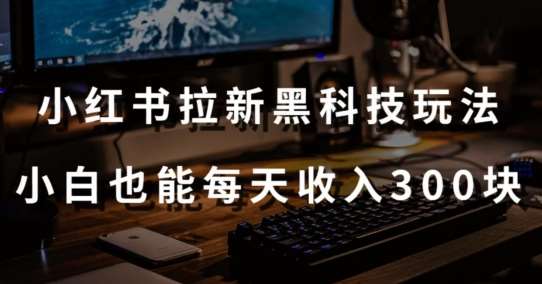 黑科技玩法之:小红书拉新,小白也能日入300元【操作视频教程+黑科技工具】【揭秘】-赛德副业库
