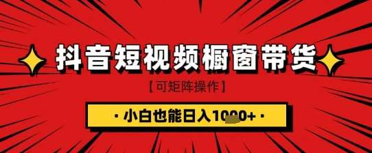 抖音短视频食品橱窗带货，小白轻松上手日入1k+【揭秘】-赛德副业库