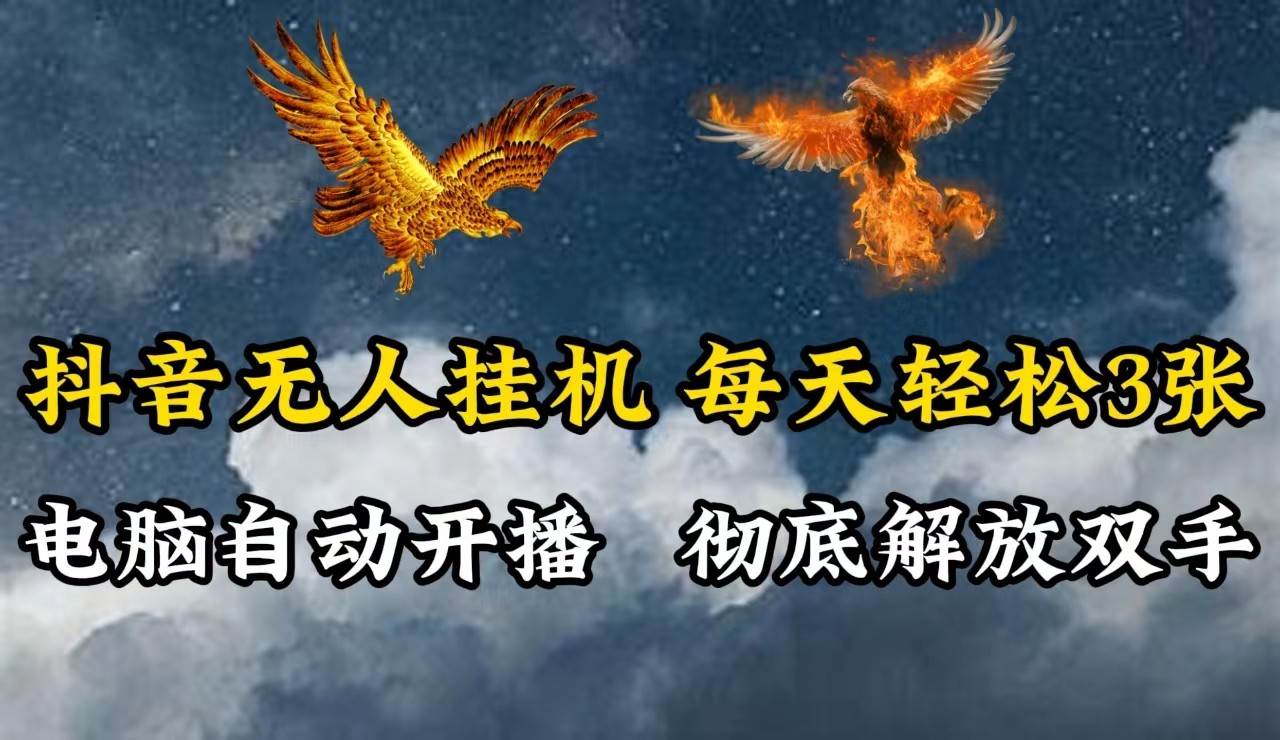 抖音无人直播，电脑全自动挂机，每天轻松300＋，彻底解放双手！-赛德副业库