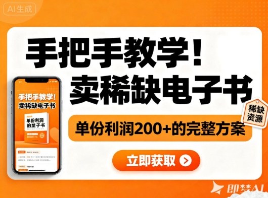 手把手教学！在小红书卖稀缺电子书，单份利润2张+的完整方案-赛德副业库