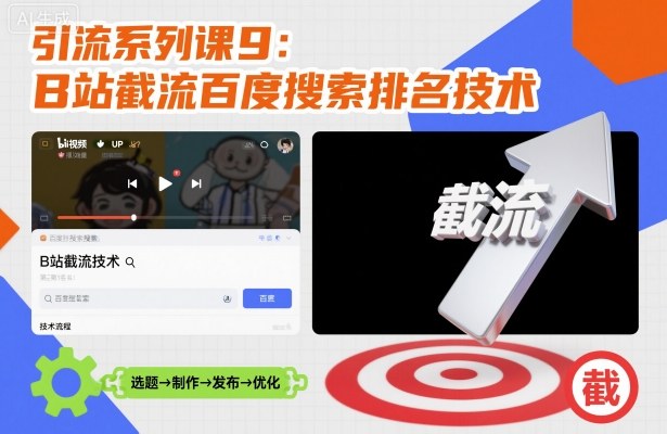 引流系列课9：B站截流百度搜索排名技术-赛德副业库