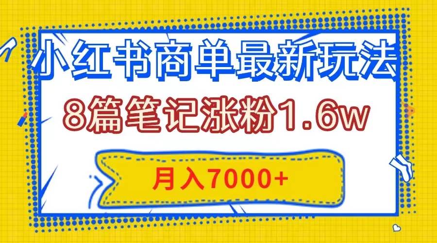 （7954期）小红书商单最新玩法，8篇笔记涨粉1.6w，几分钟一个笔记，月入7000+-赛德副业库