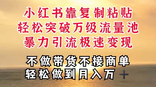 （11139期）深层揭秘小红书，靠复制粘贴，一周突破万级流量池，无脑搬运，暴力引流…-赛德副业库