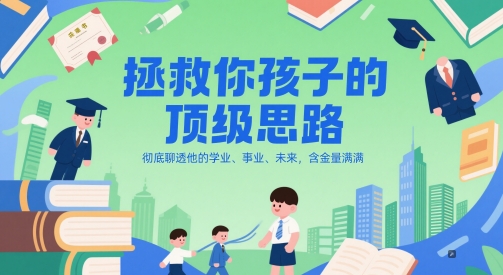 付费文章:拯救你孩子的顶级思路,彻底聊透他的学业、事业、未来,含金量满满-赛德副业库