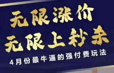 4月12号拼多多线上课,无限涨价,无限上秒杀,4月份最牛逼的强付费玩法-赛德副业库