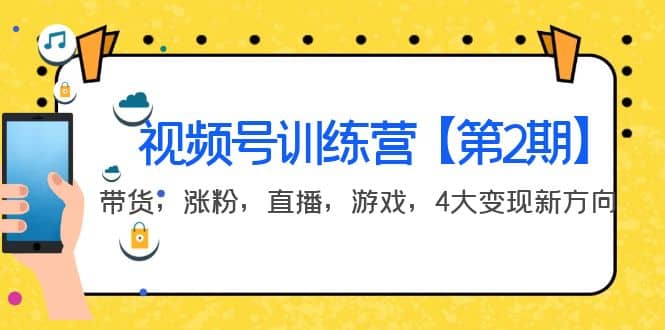 某收费培训:视频号训练营【第2期】带货,涨粉,直播,游戏,4大变现新方向-赛德副业库