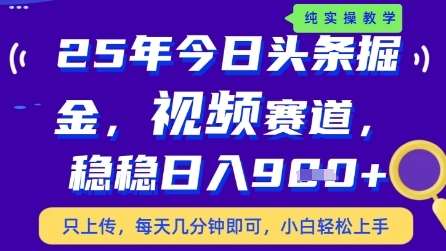 今日头条视频赛道最新玩法，每天十分钟，保底日入9张+【揭秘】-赛德副业库