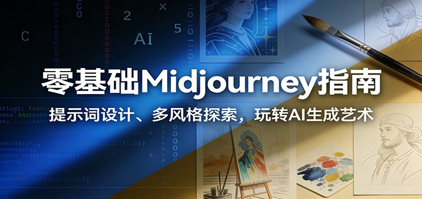 零基础Midjourney指南:提示词设计、多风格探索,玩转AI生成艺术-赛德副业库
