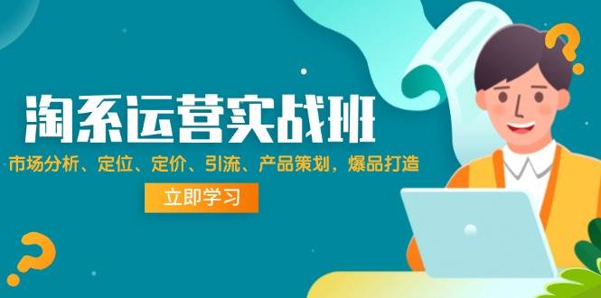 (12186期)淘系运营实战班:市场分析、定位、定价、引流、产品策划,爆品打造-赛德副业库