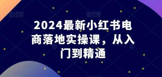 2024最新小红书电商落地实操课，从入门到精通-赛德副业库