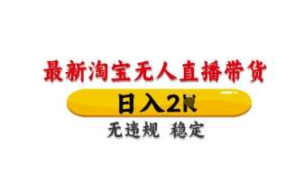 最新淘宝无人直播带货，日入数张，不违规不封号，独家技术，操作简单【揭秘】-赛德副业库