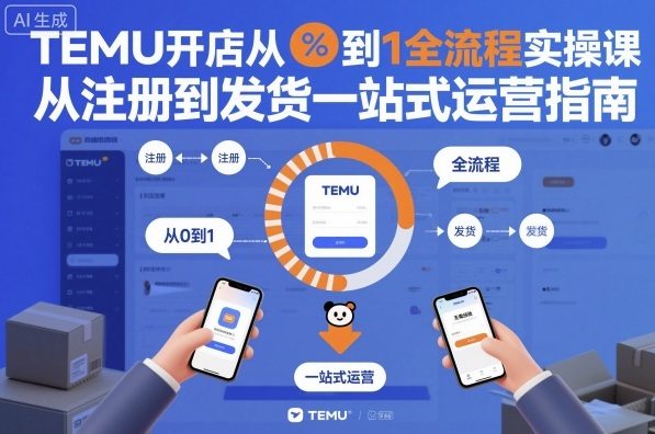 TEMU开店从0到1全流程实操课，从注册到发货一站式运营指南-赛德副业库