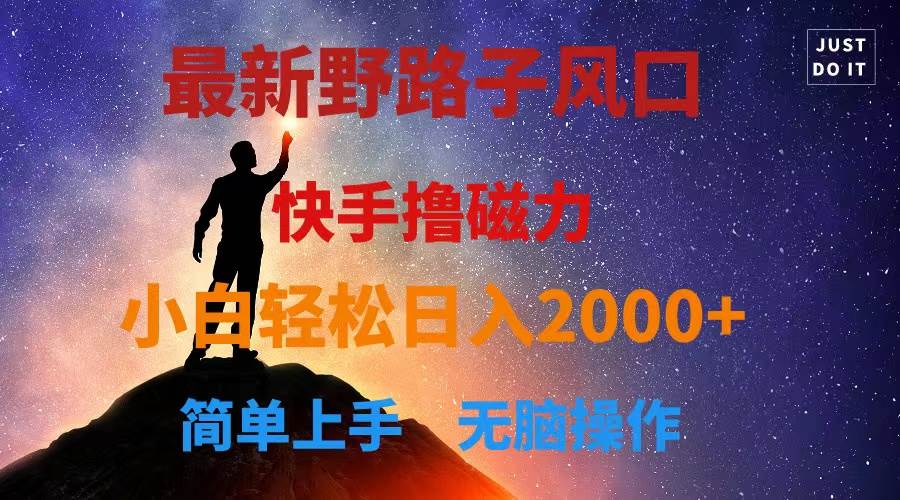 （10754期）最新风口！快手撸磁力，野路子，小白无脑操作日入2000+-赛德副业库