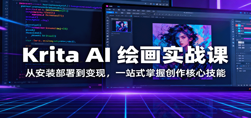 Krita AI 绘画实战课:从安装部署到变现,一站式掌握创作核心技能-赛德副业库