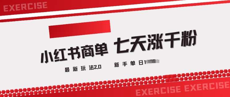 小红书商单2.0最新玩法，3天涨千粉单日变现多张-赛德副业库